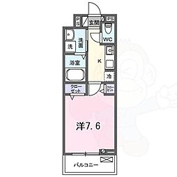 フリージア 3階1Kの間取り