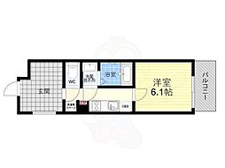 STANDZ金閣寺前 1階1Kの間取り