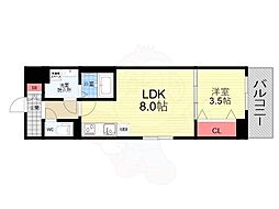 CREST TAPP 京都西京極 dex 4階1LDKの間取り