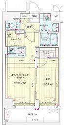 プレサンス京都北野白梅町 2階1LDKの間取り