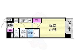 プレサンス京都二条京華 1Kの間取図画像