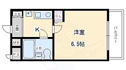 デトム・ワン 室町二条 3階1Kの間取り