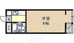 ビラ・アペックス京都竹田 3階1Kの間取り