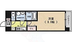 アスヴェル京都四条 3階1Kの間取り