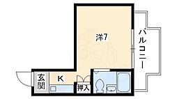 メゾン・ド・アリス 3階1Kの間取り