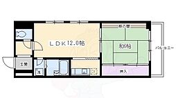 ウィングシティー西洞院 1LDKの間取図画像