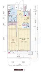 プレサンス十条凛華 1LDKの間取図画像