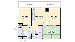 パレット御池 3DKの間取図画像