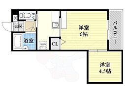 ハイメディア21 2階2Kの間取り