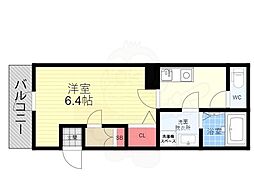 TSUBAKURA 3階1Kの間取り