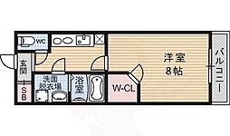 Uni E’terna 京都壬生 3階1Kの間取り