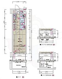 ソルテラスKYOTO西大路 瑠 2Kの間取図画像