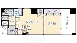 京都地下鉄東西線 烏丸御池駅 徒歩2分の賃貸マンション 5階1LDKの間取り