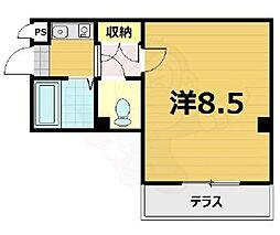 SAKIZOメゾン竹鼻 1階1Kの間取り