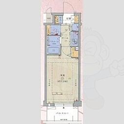 エステムプラザ京都烏丸五条 2階1Kの間取り