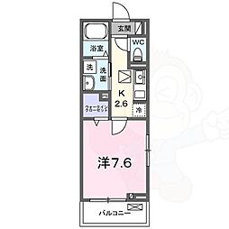 アリエッタ 1Kの間取図画像