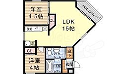 PARK HILLS OYAKE Villa 3 3階2LDKの間取り