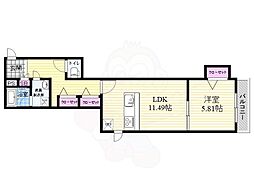 ShaMaisonLesBois 1階1LDKの間取り