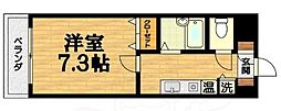 京福電気鉄道北野線 龍安寺駅 徒歩4分の賃貸マンション 2階1Kの間取り