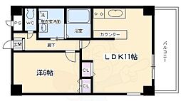 パストラーレ城南 7階1LDKの間取り