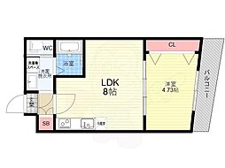 ARCA嵯峨嵐山 1階1LDKの間取り