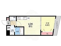 ARCA嵯峨嵐山 2階1LDKの間取り