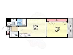 ARCA嵯峨嵐山 3階1LDKの間取り