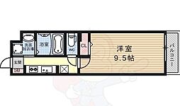 近鉄京都線 上鳥羽口駅 徒歩19分の賃貸アパート 2階1Kの間取り