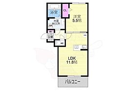 D-ROOM葛野大路御池 3階1LDKの間取り