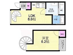ベル・アスティーレ 1階1LDKの間取り
