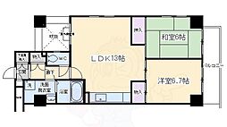 サンロータス池治 4階2LDKの間取り