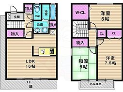 エターナルウッド 1階3LDKの間取り