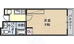 フラッティケイ 1階1Kの間取り