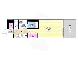 ベラジオ雅び京都洛北ガーデン 1Kの間取図画像