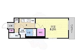 ベラジオ雅び京都洛北ガーデン 3階1Kの間取り