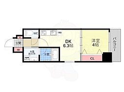 ベラジオ雅び京都円町駅前 3階1DKの間取り