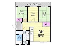 醍醐上ノ山団地A1棟 4階