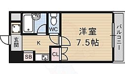 米市館 1階1Kの間取り
