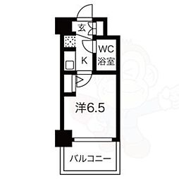デ・リード&サンヴェール桂川東 1Kの間取図画像