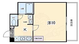 アルトシュロス四条大宮 1Kの間取図画像