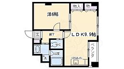 リエス西院 1LDKの間取図画像