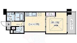 S-FORT二条城前 1DKの間取図画像
