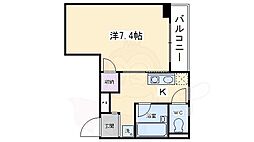 stable万寿寺 1Kの間取図画像