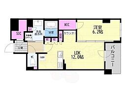 ファインレジデンス烏丸五条 1LDKの間取図画像