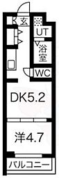ファステート京都西KIWAMI 1DKの間取図画像