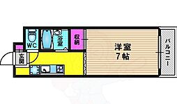 パルデメール 1Kの間取図画像