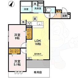 STグランツ 2LDKの間取図画像