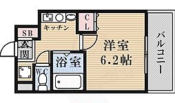 ベラジオ二条城前 1Kの間取図画像