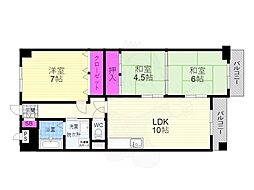 ラメゾンボヌール 3LDKの間取図画像