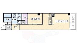 ソレイユ京都二条 1LDKの間取図画像